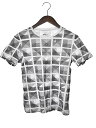 ユニクロ UNIQLO Tシャツ カットソー 半袖 格子チェック コットン 白 黒 S 170517 メンズ 【中古】【ベクトル 古着】 170517 ブランド古着ベクトルプレミアム店