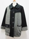 アルベロベロ コート中綿ウール黒白ヘリンボーン格子柄 レディース 【ベクトル 古着】【中古】 150806