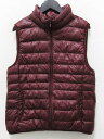 ユニクロ UNIQLO ダウン ベスト ジップ ウルトラ ライト L ワインレッド レディース 【中古】【ベクトル 古着】 170927 ブランド古着ベクトルプレミアム店