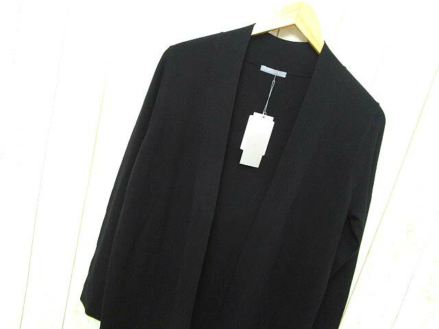 セオリーリュクス theory luxe ロングカーディガン Conty Yusura ニット 前開き 長袖 38 黒 ブラック 6303728 タグ付き レディース 【ベクトル 古着】【中古】 160920 セオリーリュクス theory luxe ロングカーディガン Conty Yusura ニット 前開き 長袖 38 黒 ブラック 6303728 タグ付き レディース 【ベクトル 古着】【中古】 160920