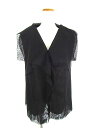 イッセイミヤケ ISSEY MIYAKE トップス シャツ メッシュ パワーネット ノースリーブ 2 黒 レディース 【中古】【ベクトル 古着】 170302 ブランド古着ベクトルプレミアム店