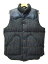 ロッキー マウンテン フェザーベッド Rocky Mountain FeatherBed RMFD ハリスツイード ダウンベスト 450-482-05 レザーヨーク スナップボタン ハイネック 40 紺 ネイビー S87624 メンズ 【中古】【ベクトル 古着】 180308 ブランド古着ベクトルプレミアム店