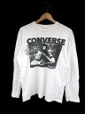 コンバース CONVERSE Tシャツ カットソー ロンT 長袖 スニーカー プリント M 白 レディース【中古】【ベクトル 古着】 160925 ブランド古着ベクトルプレミアム店