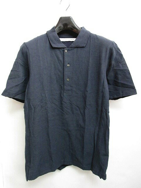 ユニクロ UNIQLO ルメール LEMAIRE ポロシャツ 半袖 鹿の子 ネイビー 紺 L 【中古】【ベクトル 古着】 170211 ブランド古着ベクトルプレミアム店