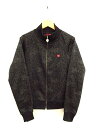 オニツカタイガー Onitsuka Tiger ジャージ キッズ ジップアップ 総柄 黒 ブラック M 0926 【中古】【ベクトル 古着】 170926 ブランド古着ベクトルプレミアム店