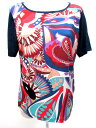 コルソ ロッソ CORSO ROSSO トップス カットソー 半袖 Tシャツ コットン混 青 L ※YN レディース 【ベクトル 古着】【中古】 160825