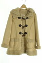 ブージュルード Bou Jeloud コート ダッフル フェイクムートン ボア 38 ベージュ レディース 【中古】【ベクトル 古着】 161118 ブランド古着ベクトルプレミアム店
