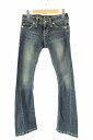 モルガン MORGAN パンツ デニム ブーツカット ジッパーフライ 34 紺 レディース 【中古】【ベクトル 古着】 170313 ブランド古着ベクトルプレミアム店