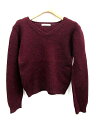 レッセパッセ LAISSE PASSE ニット セーター Vネック 長袖 ウール えんじ 赤 /AW72 レディース 【中古】【ベクトル 古着】 170310 ブランド古着ベクトルプレミアム店