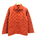 【中古】ラベンハム LAVENHAM キルティングジャケット 中綿 切替 36 オレンジ /MR ■CA直1 レディース 【ベクトル 古着】 190220 ブランド古着ベクトルプレミアム店