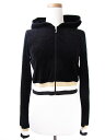ジューシークチュール JUICY COUTURE パーカー ベロア 長袖 S 黒 ブラック レディース 【中古】【ベクトル 古着】 170301 ブランド古着ベクトルプレミアム店
