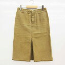 ジェイクルー J.CREW デニムスカート ひざ丈 タイト ペンシル スリット 綿 コットン 茶 ライトブラウン 2 レディース 【中古】【ベクトル 古着】 180607 ブランド古着ベクトルプレミアム店