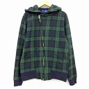 ビームス BEAMS パーカー ブラックウォッチ 長袖 ワイヤー 裏起毛 チェック 綿 紺系 ネイビー M メンズ 【中古】【ベクトル 古着】 180428 ブランド古着ベクトルプレミアム店