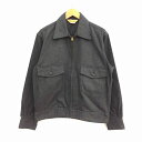 テンダーロイン TENDERLOIN ワークジャケット ジップアップ サイドベルト コットン 綿 グレー 38 メンズ 【中古】【ベクトル 古着】 180712 ブランド古着ベクトルプレミアム店