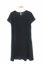 【中古】 セオリー theory 16SS ワンピース 半袖 フレア 膝丈 クルーネック 2 黒 /AA ■OS レディース 【ベクトル 古着】 190605