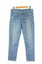 【中古】 リー LEE パンツ デニム ジーンズ テーパード スリム クロップド ウォッシュ加工 XXS 青 ブルー /ES ■OS レディース 【ベクトル 古着】 190610