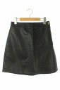 【中古】未使用品 ザラ ベーシック ZARA BASIC スカート 台形 ミニ フェイクレザー XS 黒 /HK ■OS レディース 【ベクトル 古着】 190925 ベクトルプレミアム店