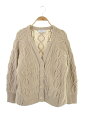 【中古】イエナ スローブ IENA SLOBE 18AW ケーブルショートニットカーディガン 長袖 F ベージュ /KN ■OS レディース 【ベクトル 古着】 200403 ベクトルプレミアム店