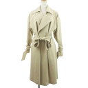 【中古】クイーンズコート QUEENS COURT 18SS コート テロンチ トレンチ ロング ダブルクロス ウエストマーク 2 ベージュ /AS レディース 【ベクトル 古着】 191220 ベクトルプレミアム店