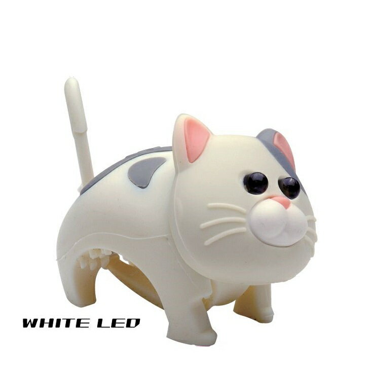 【10/23 20:00〜10/29 1:59 楽天カードご利用でポイント最大10倍※要エントリー】(GIZA)ギザ LIGHT ヘッドライト Zoonimal Light ズーニマルライト シロネコ(LPF10504)(4935012314288)の画像