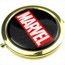 Wコンパクトミラー 手鏡 マーベル ロゴ ティーズファクトリー ミニミラー コスメ 雑貨 アメコミ