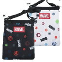 フラット ショルダーバッグ サコッシュ MARVEL アイコンシリーズ マーベル マリモクラフト 19×24×1cm 斜め掛けかばん