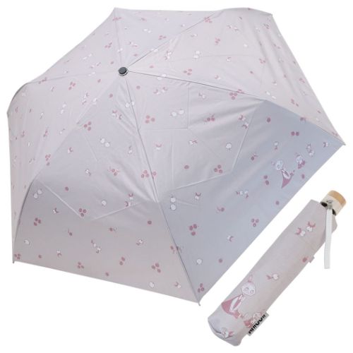 晴雨兼用折り畳み傘 50cm 折り畳み傘 <strong>ムーミン</strong> リトルミイのりんご狩り ライトピンク 北欧 スモールプラネット 折りたたみ傘 折畳み傘 UV-CUT加工 遮光 遮熱 かわいい