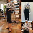 VELLA ベラ 保奈美さん着用 SUITS 2 ドラマスーツ バレンシアガ生地使用ブラウス! ブラウスとスカートのセット(品番301−2603)