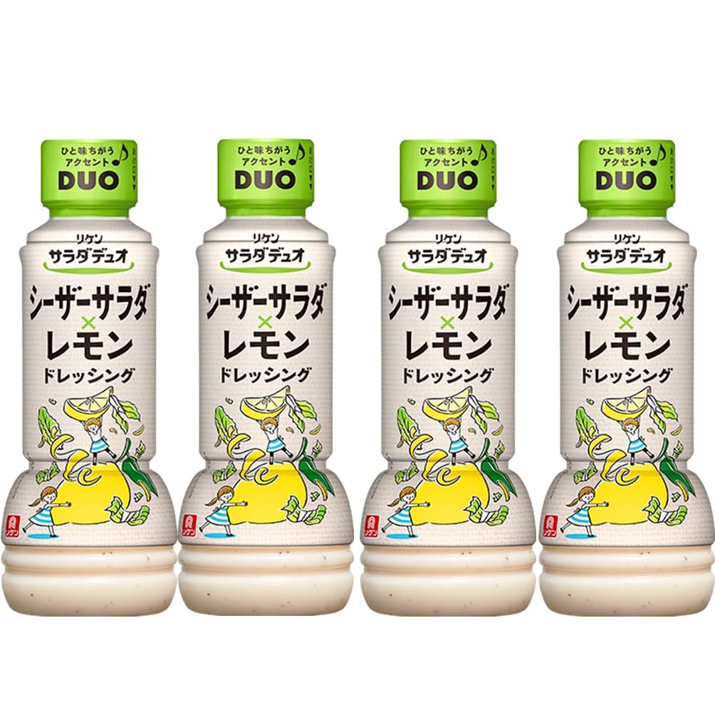 4本サラダデュオ シーザーサラダレモンドレッシング 300ml リケン 理研ビタミン 馴染みのある定番の味わい アクセントの組合せが新しいドレッシング コクのあるシーザーサラダドレッシング レモンピューレ 爽やか 温野菜 パスタ お浸し