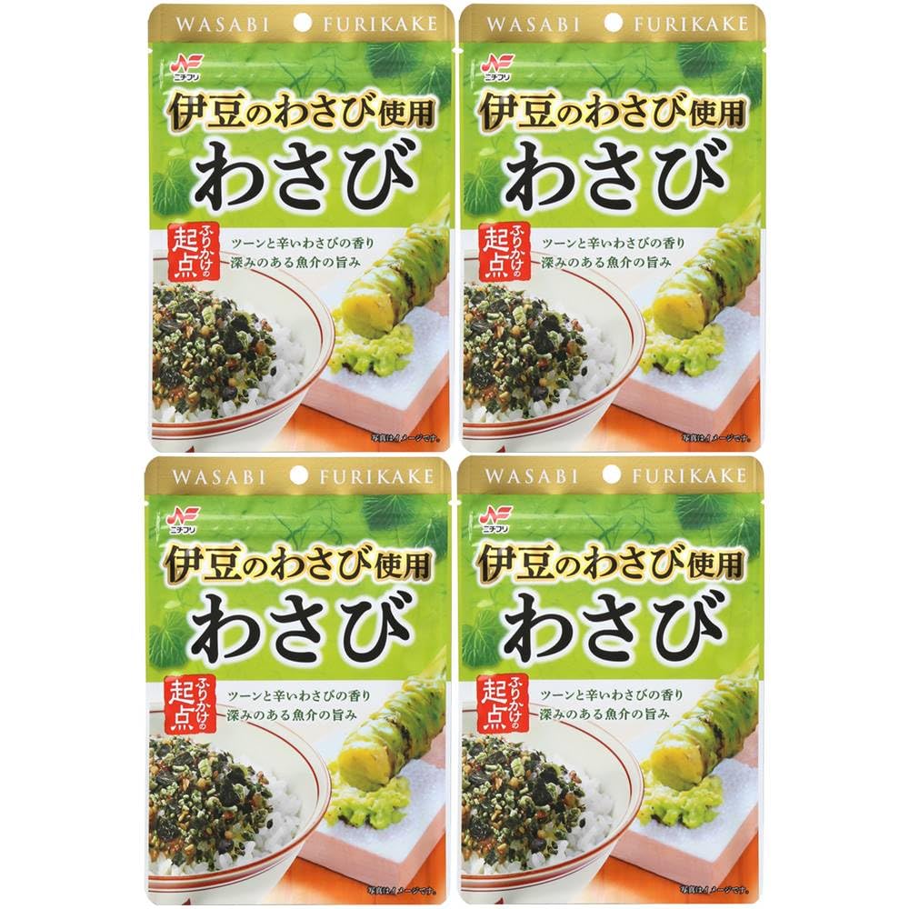 4袋ふりかけの起点 わさび 40g ニチフリ ジッパー付き 伊豆のわさび ご飯 おにぎり お弁当 運動会 お花見 イベント 朝食 軽食