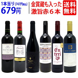 ワイン ワインセット高評価蔵や金賞蔵も入った激旨赤<strong>6本セット</strong> 送料無料 飲み比べセット ギフト ^W0AHH3SE^