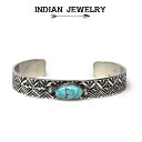 インディアンジュエリー バングル 厚手 メンズ ターコイズ シルバー ナバホ NAVAJO ヘンリー マリアーノ Henry Mariano アメリカ製 ハンドメイド MADE IN USA インディアンクラフト 【送料無料】