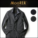 【20%offクーポン】MOORER ムーレー ダウン チェスターコート レイヤード HARRIS LE ウールxカシミア ブラック ネイビー イタリア製 ダウンコート44/46/48/50 メンズ 【送料無料】【レ1000】【17SS15】