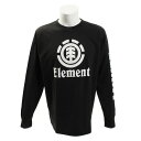 エレメント ロゴ長袖Tシャツ AH021051 BLK (Men's)
