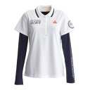【3月1日限定!ポイント最大3倍!ワンダフルデー要エントリー】ルコック スポルティフ(Lecoq Sportif) レイヤード半袖シャツ QGWQJA03W-WH00 (レディース)
