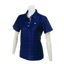 フィドラ（FIDRA） ゴルフウェア レディース 半袖ポロシャツ　ウインドウペン柄 FA211218 ネイビー （Lady's）