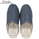 Piede(ピエーデ) スリム型PUスリッパ Mサイズ(22~24cm) ネイビー 71801