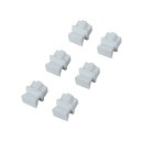 (まとめ) エレコム ほこりカバー RJ45用ホワイト LD-DUSTWH6 1箱(6個) 【×30セット】 送料無料!