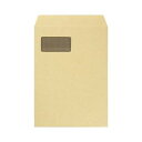 (まとめ)TANOSEE 窓付封筒 裏地紋付 A4テープのりなし 85g/m2 クラフト(窓:グラシン紙)1パック(100枚)【×5セット】 送料無料!