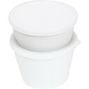 SUKITTO デリカップ 抗菌 スノー(ホワイト) 上段約300ml 下段約500ml T-06636(1個)【SUKITTO】
