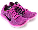 WMNS NIKE FREE RN FLYKNIT FIRE PINK/BLK-PCH CRM-PNK BLST ウィメンズ ナイキ フリー ラン フライニット