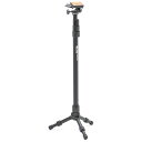 【送料無料】 カメラ一脚 スタンド付一脚 一脚 ミニ 三脚 STANDPOD 4段伸縮 デジカメスタンド 省スペース 2way雲台 ケース付 運動会 入学式 場所が狭いときに 自立する一脚 SLIK スタンドポッド STAPOD