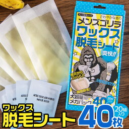 【5日P2倍】 ブラジリアンワックス シート メンズ 40枚20組入 脱毛シート メンズゴリラ シール <strong>ワックス脱毛</strong>シート ワックス 脱毛 セルフ メンズ脱毛シート <strong>ワックス脱毛</strong> 男性用 男性 セット 処理 自宅 眉 眉毛 ワックス 脱毛クリーム ゴリラワックス