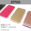 iPhone 6s/6 用 ケース Zenus Diana Flip Case Diar 背面クリア for iPhone 6s/6 / エナメル 手帳型 IDカード ケース カバー