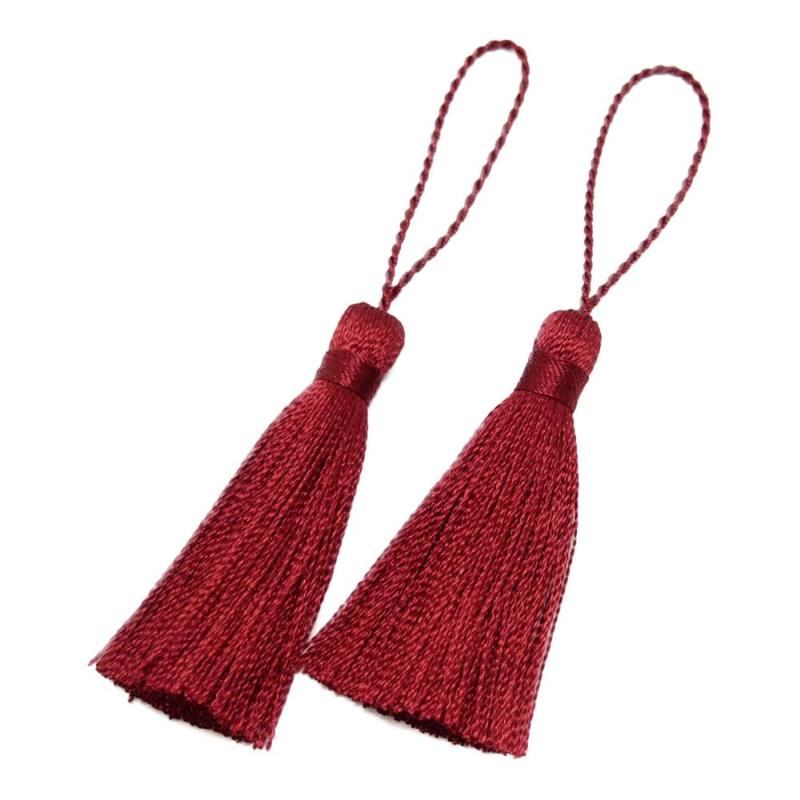 【町田絲店】（2本セット）カラータッセル タッセル 扇子飾り アクセサリー用房 ポリエステルタッセル