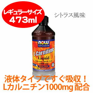 リキッドタイプだからすぐ吸収！大さじ1杯でたっぷり1000mg 飲むLカルニチン1000mg シトラス風味 473ml（16oz）