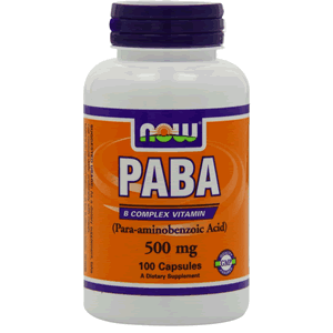 パラアミノ安息香酸（PABA）500mg 100カプセル紫外線アレルギーが気になったら、葉酸の構成成分PABA白髪をつややかな黒髪に変えたいならPABAパラアミノ安息香酸（PABA）のことならアーウェルnow foods（ナウフーズ社）