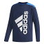 B ESS コットンタッチ スーパービッグロゴ長袖Tシャツ【adidas】アディダスTシャツ(FKM13)*20