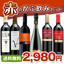 【レビューを書いて送料無料】がぶ飲みワイン「赤」6本セットが2980円