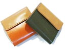 ショッピング財布 栃木レザー　バイカラー三つ折りサイフ　日本製●送料無料